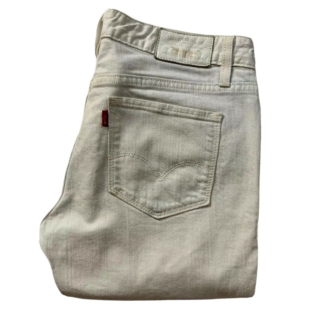 Levi's 531 Size 4M/27 White Low Skinny Jeans Denim